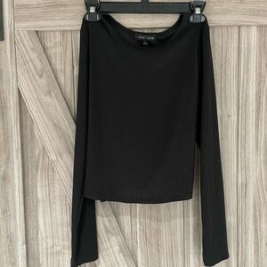 Black long sleeve with open back
